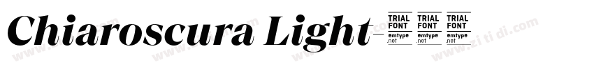 Chiaroscura Light字体转换